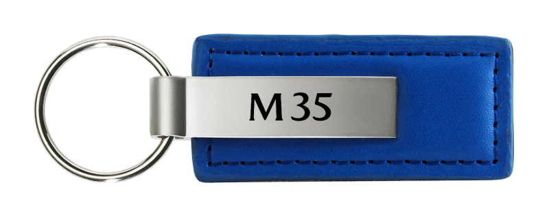 M35 Leather Key Fob - Blue