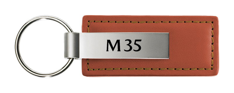 M35 Leather Key Fob - Brown