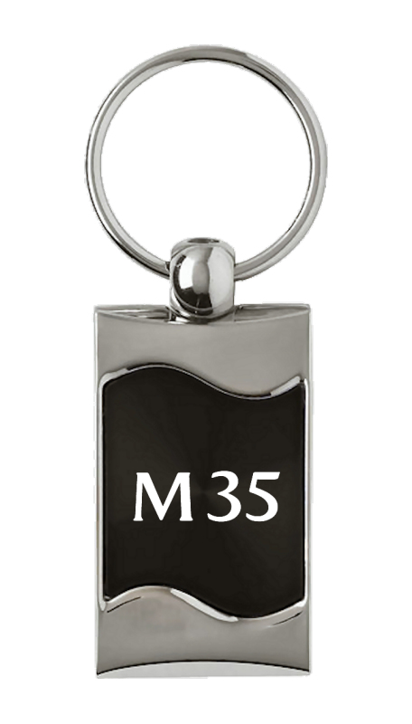 M35 Rectangular Wave Key Fob - Black