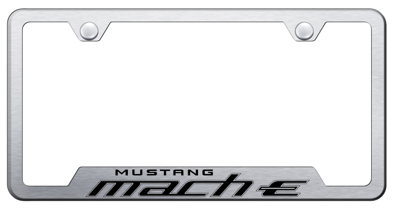 Mach-E Cut-Out Frame - Laser Etched Brushed