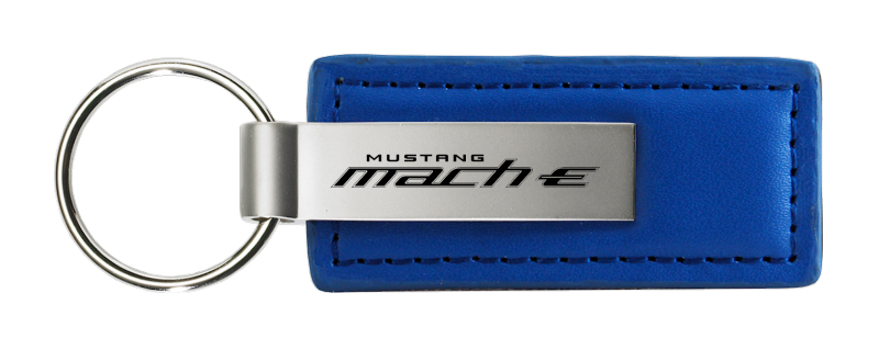 Mach-E Leather Key Fob - Blue