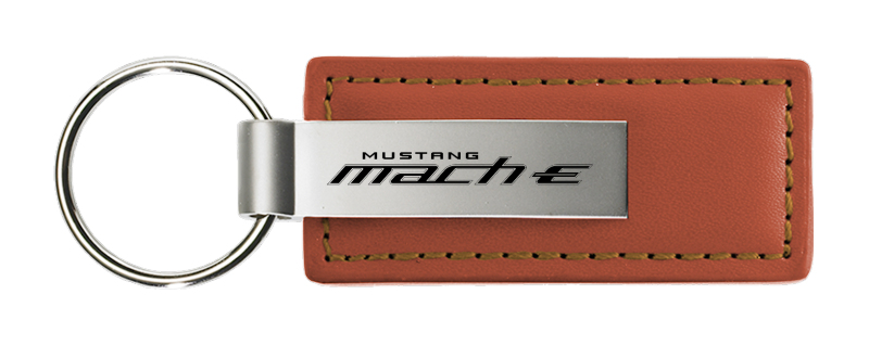 Mach-E Leather Key Fob - Brown