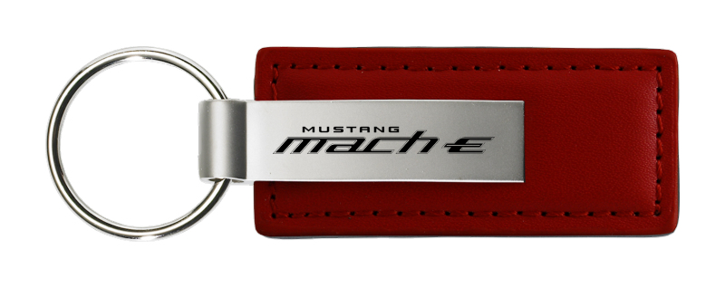Mach-E Leather Key Fob - Burgundy