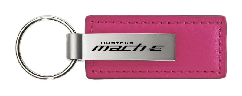 Mach-E Leather Key Fob - Pink