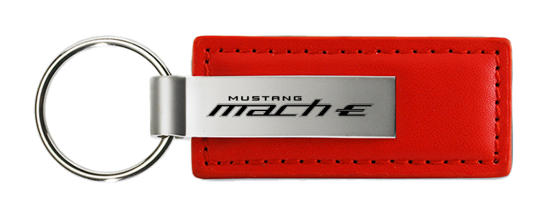 Mach-E Leather Key Fob - Red