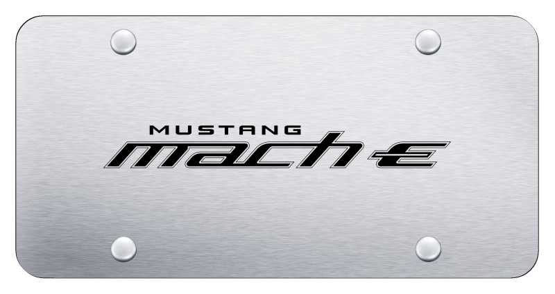 Mach-E License Plate - Laser Etched Brushed