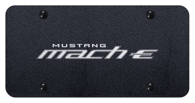 Mach-E License Plate - Laser Etched Rugged Black