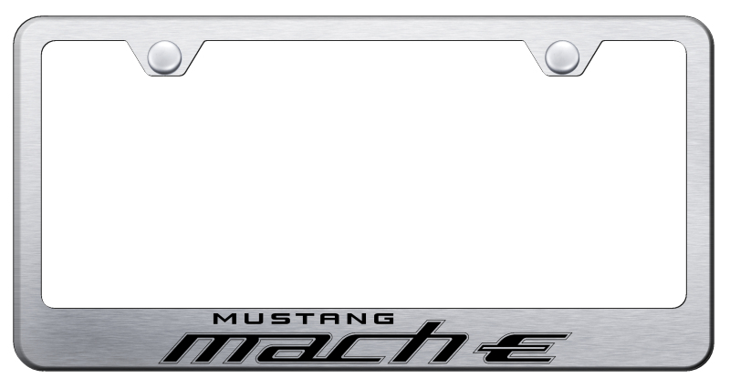 Mach-E Stainless Steel Frame - Laser Etched Brushed