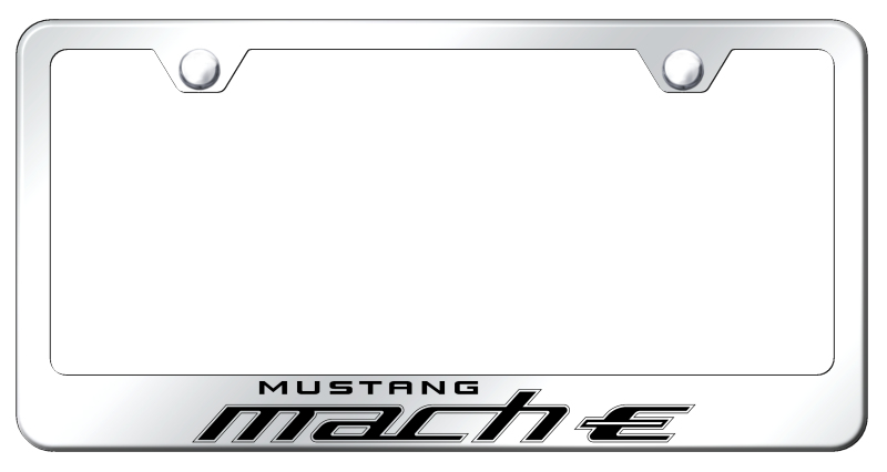 Mach-E Stainless Steel Frame - Laser Etched Mirrored
