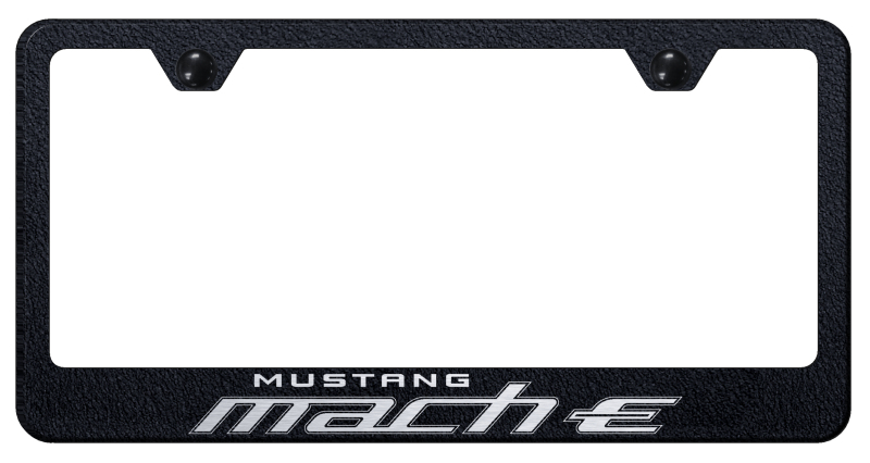 Mach-E Stainless Steel Frame - Laser Etched Rugged Black