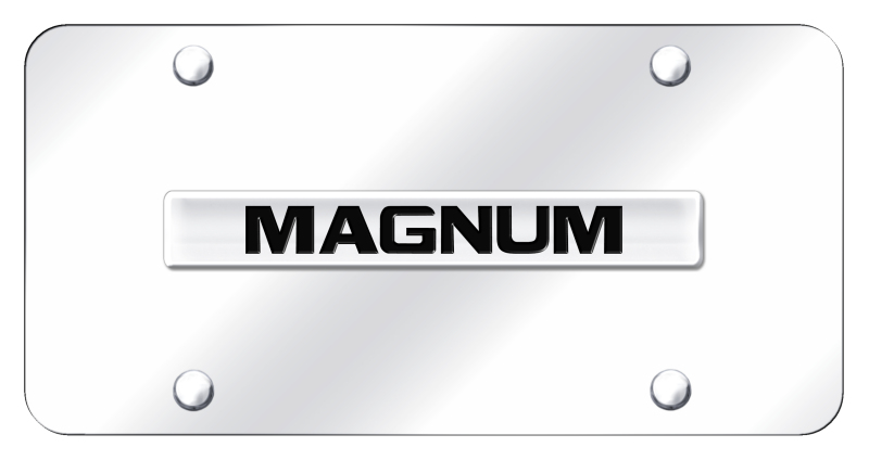 Magnum Name License Plate - Chrome on Mirrored