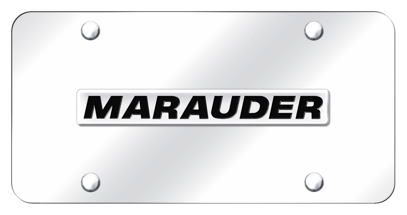 Marauder Name License Plate - Chrome on Mirrored