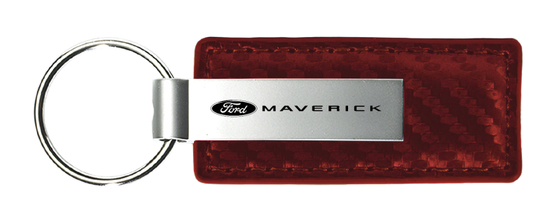 Maverick 2022 Carbon Fiber Leather Key Fob - Burgundy