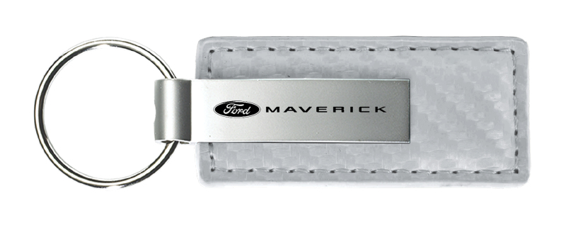 Maverick 2022 Carbon Fiber Leather Key Fob - White