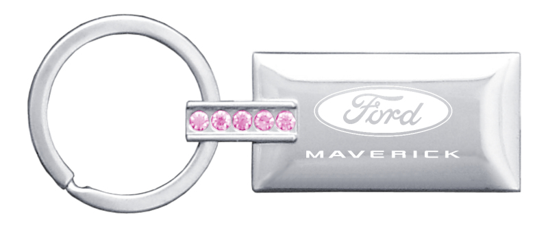 Maverick 2022 Jeweled Rectangular Key Fob - Pink