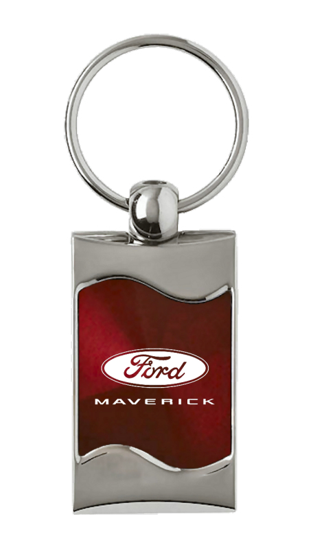 Maverick 2022 Rectangular Wave Key Fob - Burgundy