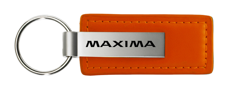 Maxima Leather Key Fob - Orange