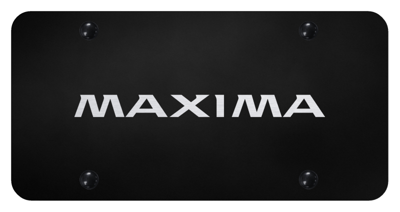 Maxima License Plate - Laser Etched Black