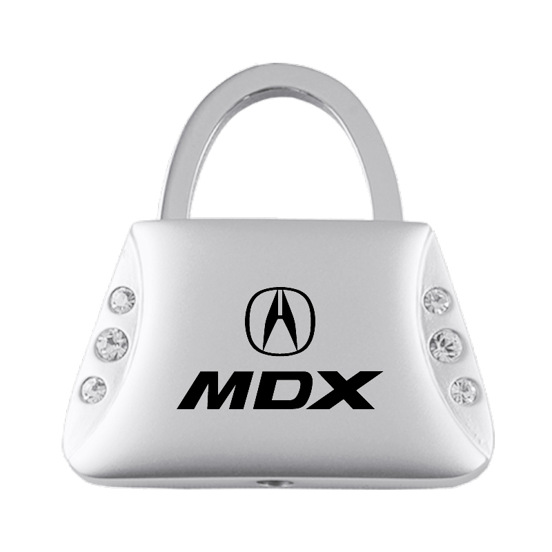 MDX Jeweled Purse Key Fob - Silver
