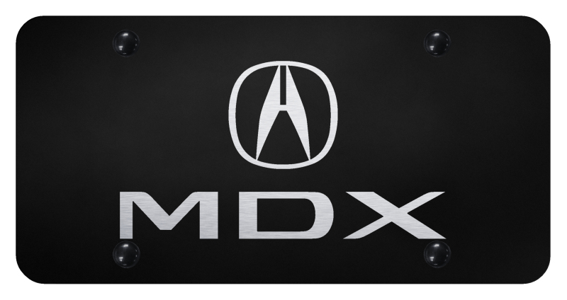 MDX License Plate - Laser Etched Black