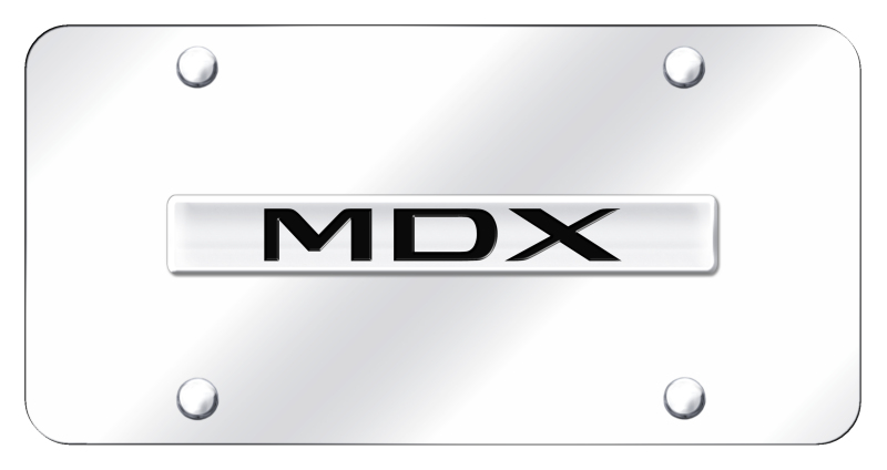 MDX Name License Plate - Chrome on Mirrored