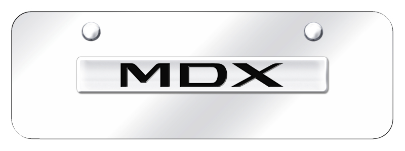 MDX Name Mini Plate - Chrome on Mirrored