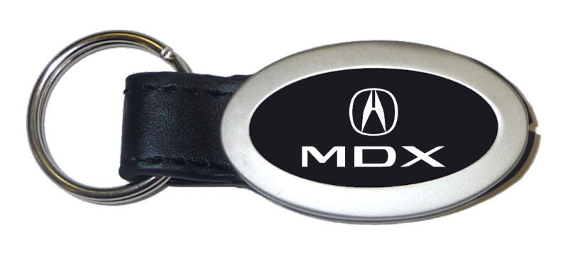 MDX Oval Leather Key Fob - Black