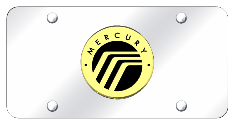 Mercury License Plate - Gold on Mirrored