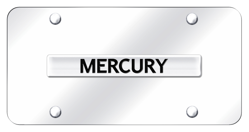 Mercury Name License Plate - Chrome on Mirrored