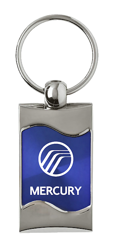 Mercury Rectangular Wave Key Fob - Blue