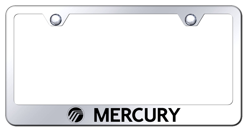 Mercury Laser Etched Stainless Steel License Plate Frame - Finish:Mirror