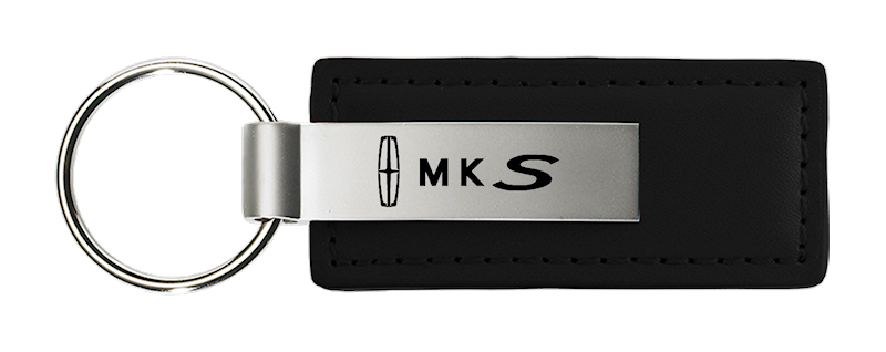 MKS Leather Key Fob - Black