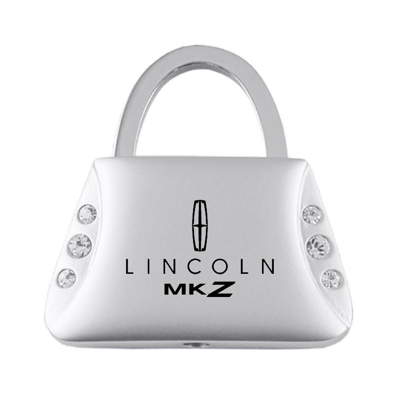MKZ Jeweled Purse Key Fob - Silver