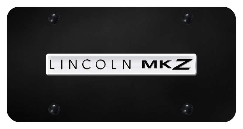 MKZ Name License Plate - Chrome on Black