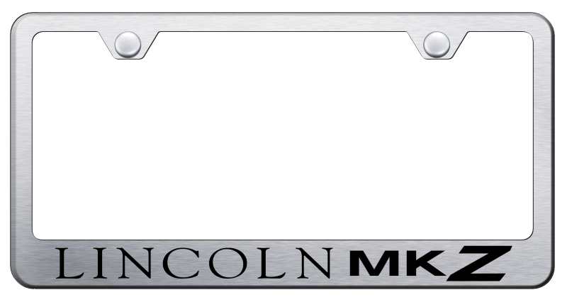 Lincoln MKZ Laser Etched Stainless Steel License Plate Frame - Finish:Brush