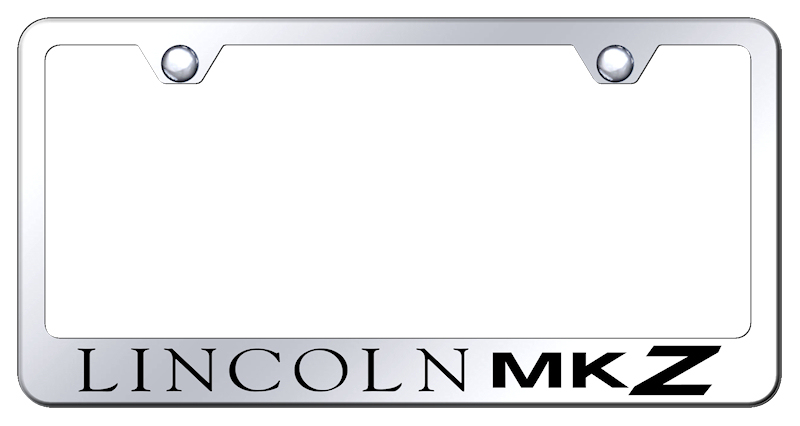 Lincoln MKZ Laser Etched Stainless Steel License Plate Frame - Finish:Mirror