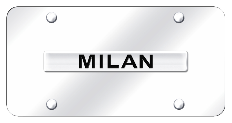 MLN Name License Plate - Chrome on Mirrored
