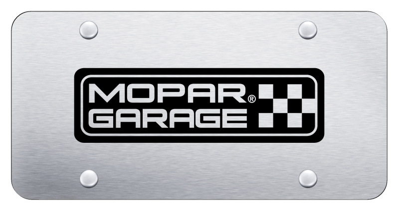 Mopar Garage License Plate - Laser Etched Brushed
