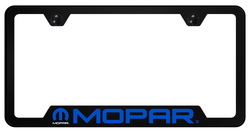 Mopar Name and Logo PC Notched Frame - UV Print on Black