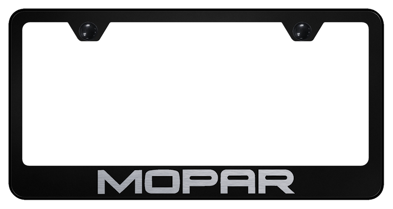 Mopar Stainless Steel Frame - Laser Etched Black