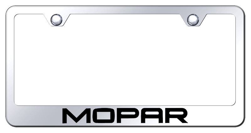 Mopar Laser Etched Stainless Steel License Plate Frame - Finish:Mirror