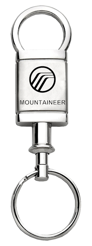 Mountaineer Satin-Chrome Valet Key Fob - Silver