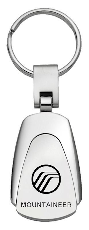 Mountaineer Teardrop Key Fob - Silver
