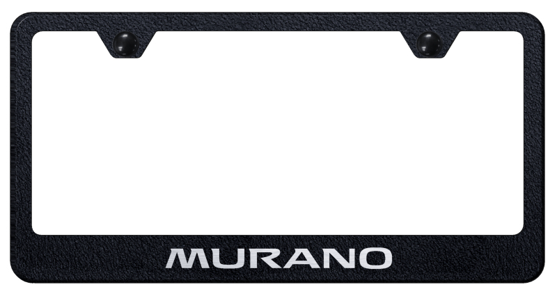 Murano Stainless Steel Frame - Laser Etched Rugged Black
