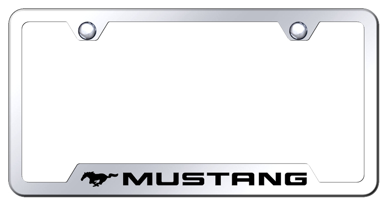 Mustang Cut-Out Frame - Laser Etched Mirrored
