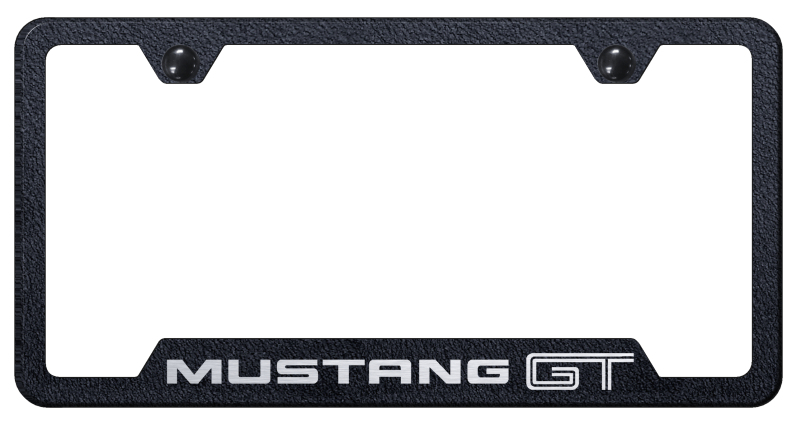 Mustang GT Cut-Out Frame - Laser Etched Rugged Black