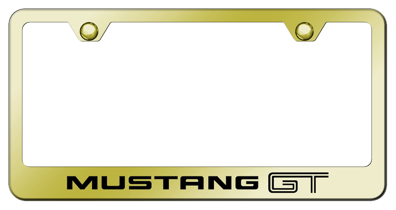 Mustang GT Stainless Steel Frame - Laser Etched Gold