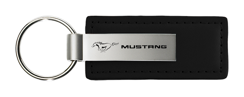 Mustang Leather Key Fob - Black