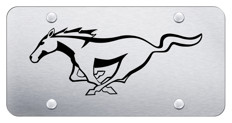 Mustang License Plate - Laser Etched Brushed