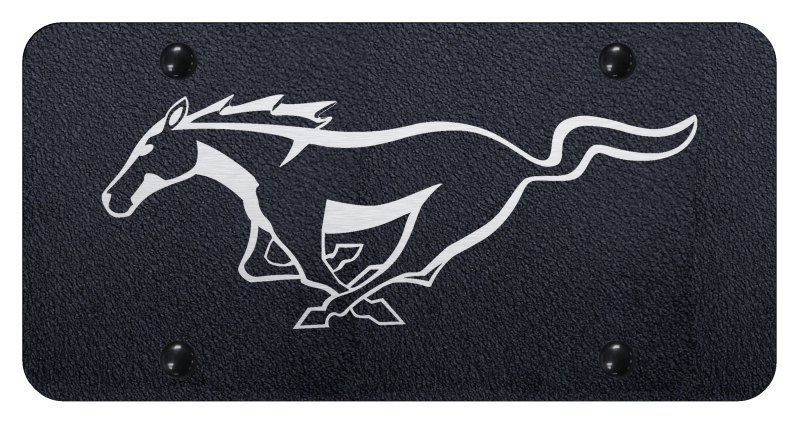Mustang License Plate - Laser Etched Rugged Black
